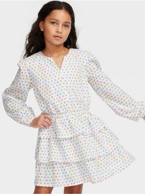 Rare Roller Rabbit x Target White Dress with Multicolor Heart Print